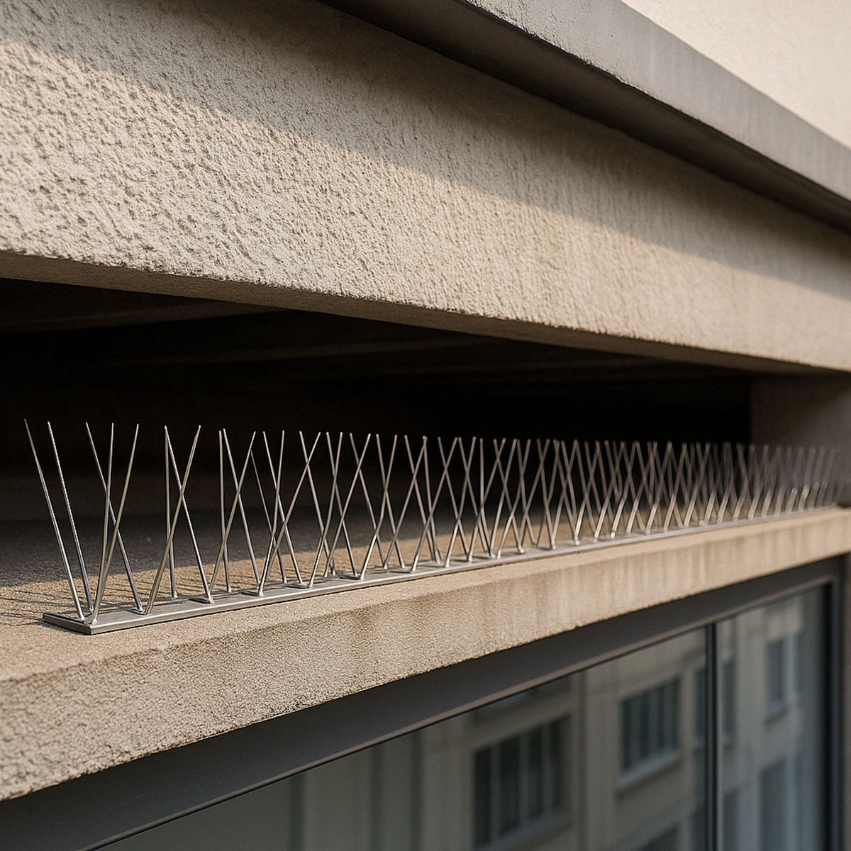 Barriere anti-volatili installate sul perimetro di un edificio